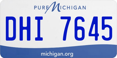 MI license plate DHI7645