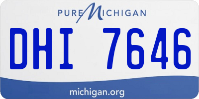 MI license plate DHI7646