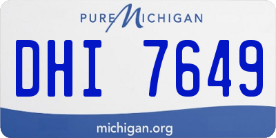 MI license plate DHI7649
