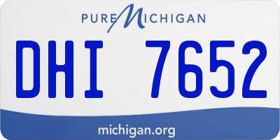 MI license plate DHI7652