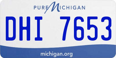 MI license plate DHI7653