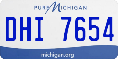 MI license plate DHI7654
