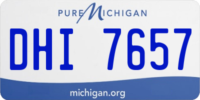 MI license plate DHI7657