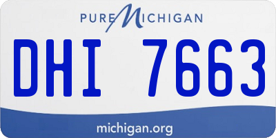 MI license plate DHI7663