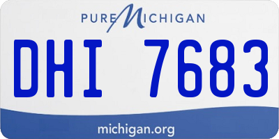 MI license plate DHI7683