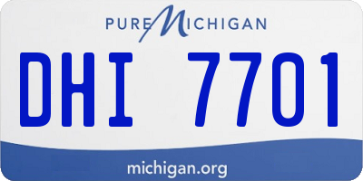 MI license plate DHI7701