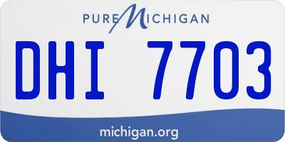 MI license plate DHI7703