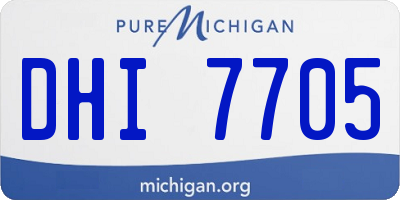 MI license plate DHI7705