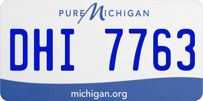 MI license plate DHI7763