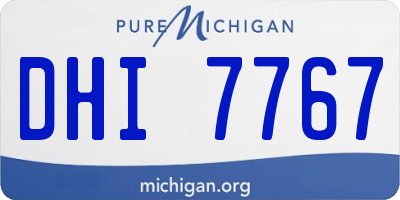 MI license plate DHI7767