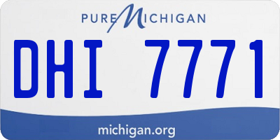 MI license plate DHI7771