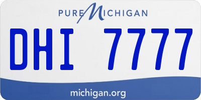 MI license plate DHI7777