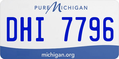 MI license plate DHI7796