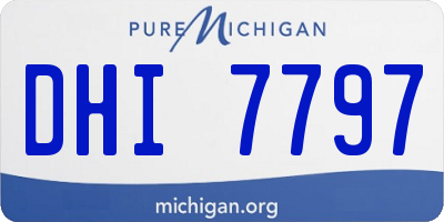 MI license plate DHI7797