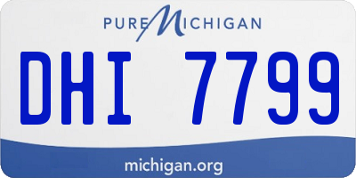 MI license plate DHI7799