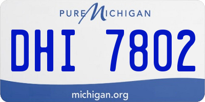 MI license plate DHI7802