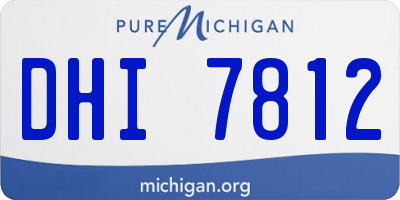 MI license plate DHI7812