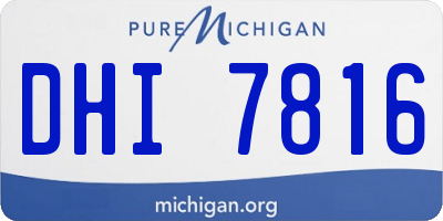 MI license plate DHI7816