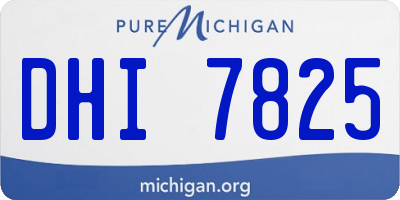 MI license plate DHI7825