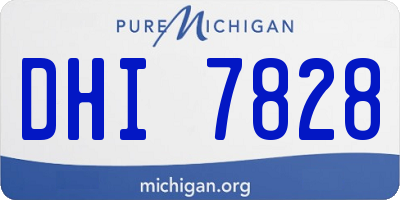 MI license plate DHI7828
