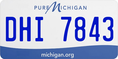 MI license plate DHI7843