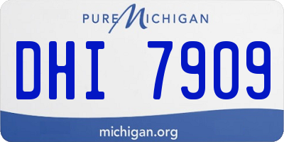 MI license plate DHI7909