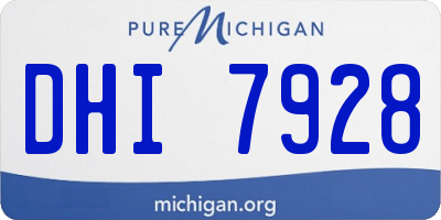 MI license plate DHI7928