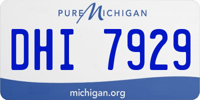 MI license plate DHI7929