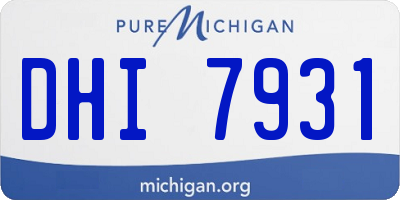 MI license plate DHI7931