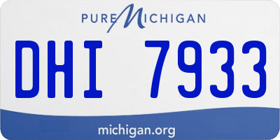 MI license plate DHI7933
