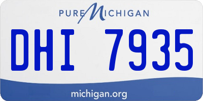 MI license plate DHI7935