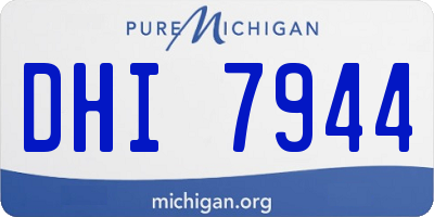 MI license plate DHI7944