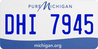 MI license plate DHI7945