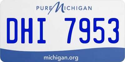 MI license plate DHI7953