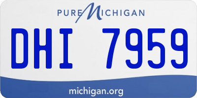 MI license plate DHI7959