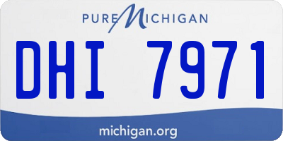 MI license plate DHI7971