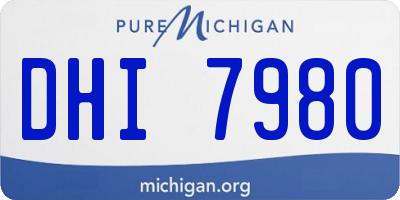 MI license plate DHI7980