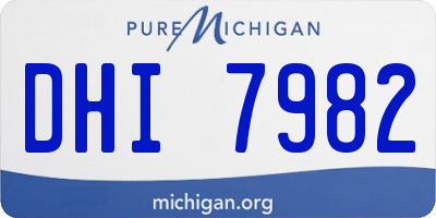 MI license plate DHI7982