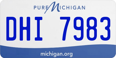 MI license plate DHI7983