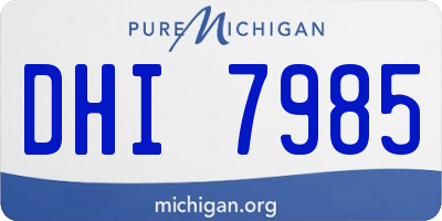 MI license plate DHI7985