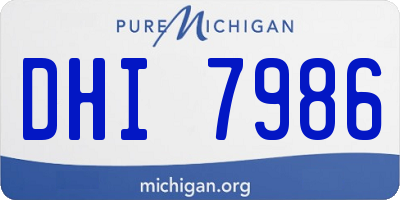 MI license plate DHI7986