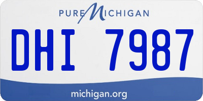 MI license plate DHI7987