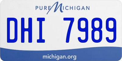 MI license plate DHI7989