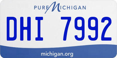 MI license plate DHI7992