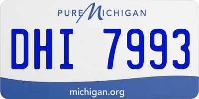 MI license plate DHI7993