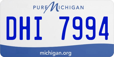 MI license plate DHI7994
