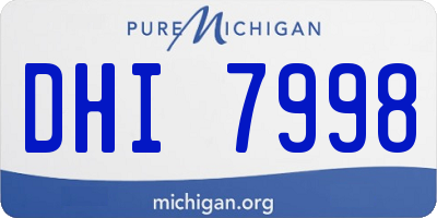 MI license plate DHI7998