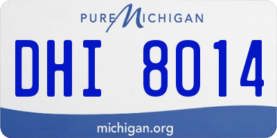MI license plate DHI8014