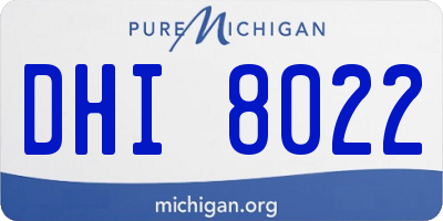 MI license plate DHI8022