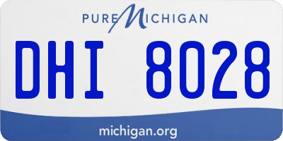 MI license plate DHI8028